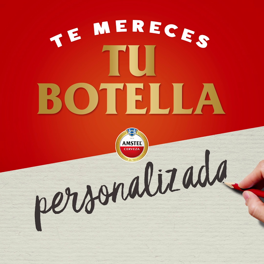 AMSTEL BOTELLA PERSONALIZADA